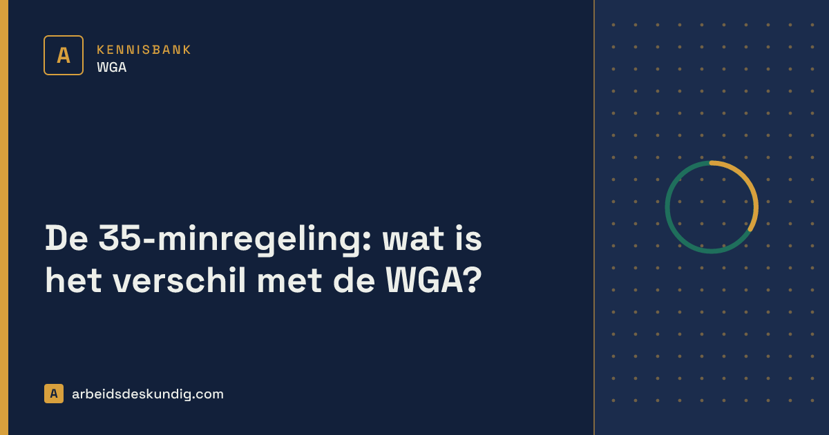 Kennisbank: De 35-minregeling: wat is het verschil met de WGA?