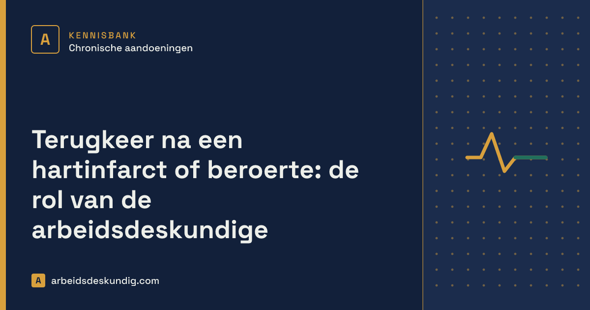 Kennisbank: Terugkeer na een hartinfarct of beroerte: de rol van de arbeidsdeskundige