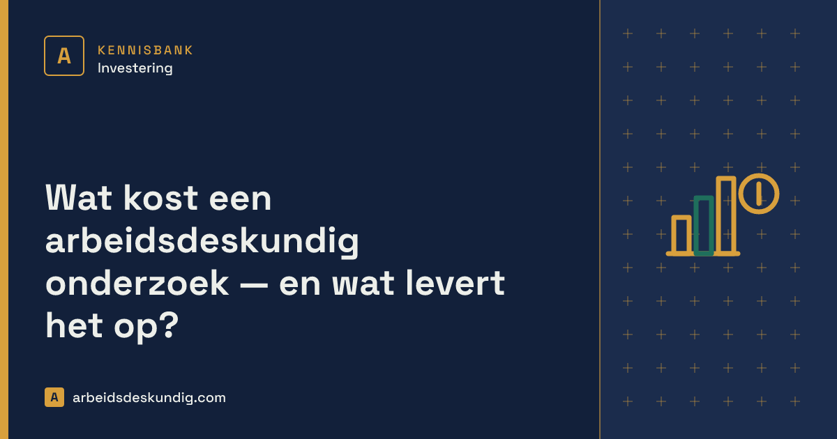 Kennisbank: Wat kost een arbeidsdeskundig onderzoek — en wat levert het op?
