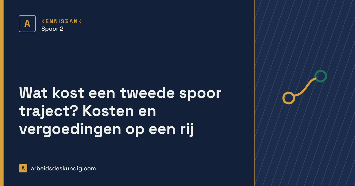 Kennisbank: Wat kost een tweede spoor traject? Kosten en vergoedingen op een rij
