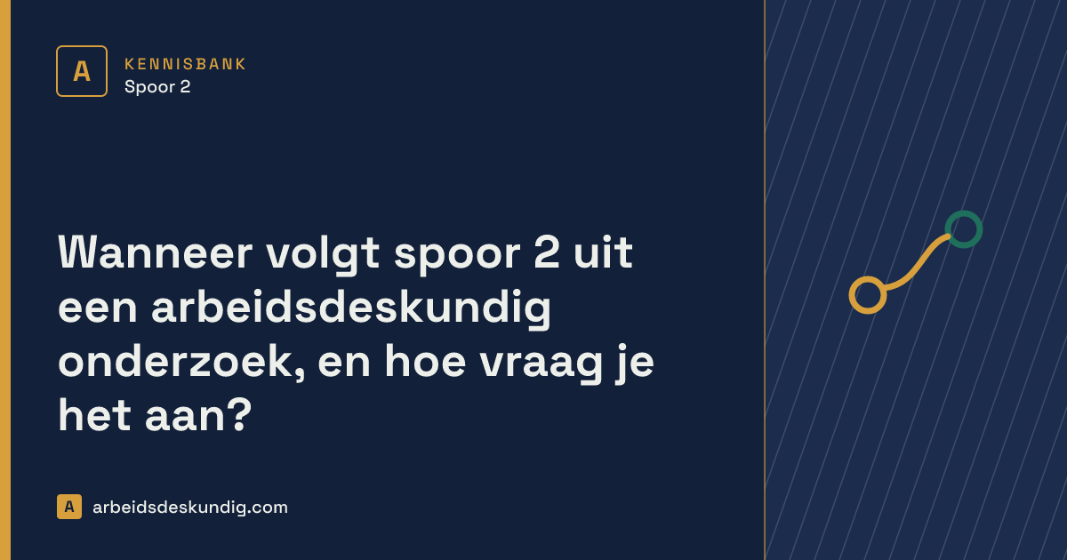 Kennisbank: Wanneer volgt spoor 2 uit een arbeidsdeskundig onderzoek, en hoe vraag je het aan?